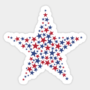 American Star 4-th July USA Sticker